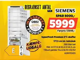 Power SIEMENS 177,5 cm int. køleskab K181FPDEO tilbud