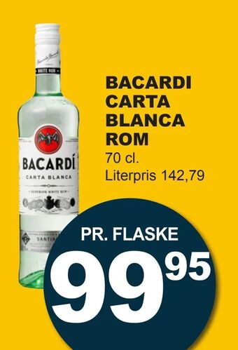 Let-Køb Bacardi carta blanca rom tilbud