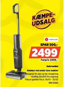 Power Roborock Gulvvasker RRF25BK tilbud