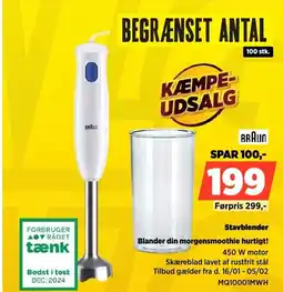 Power BRAUN Stavblender MQ10001MWH tilbud