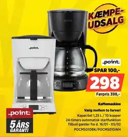 Power Kaffemaskine POCM5010BK/POCM5010WH tilbud