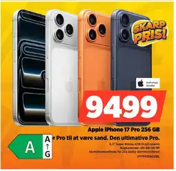 Power Apple iPhone 17 Pro 256 GB IP17PR256GDBL tilbud