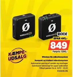 Power Wireless Me mikrofonsystem RODEWLME tilbud