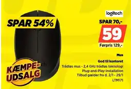 Power Logitech Mus LTM171 tilbud