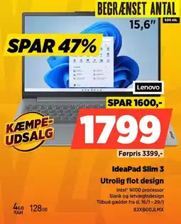 Power Lenovo IdeaPad Slim 3 82XB00JLMX tilbud