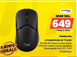 Power HYPERX Gaming mus HXA2PB2AA tilbud