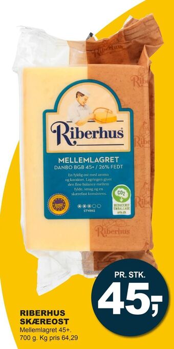 Let-Køb Riberhus skæreost tilbud
