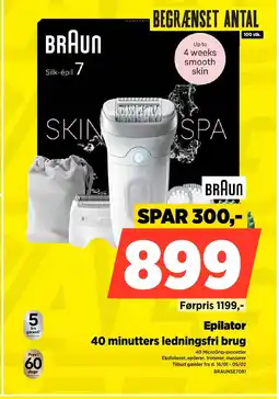 Power BRAUN Epilator BRAUNSE7081 tilbud