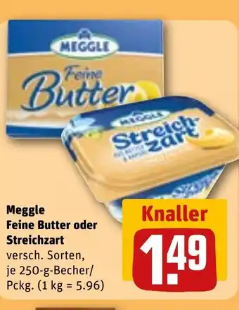 REWE DE Meggle Feine Butter oder Streichzart tilbud
