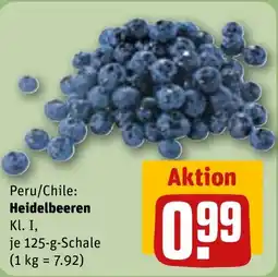 REWE DE Heidelbeeren tilbud