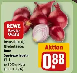 REWE DE Rote Speisezwiebeln tilbud