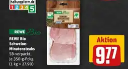 REWE DE REWE Bio Schweine- Minutensteaks tilbud