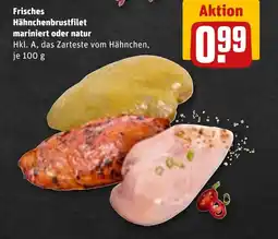 REWE DE Frisches Hähnchenbrustfilet mariniert oder natur tilbud