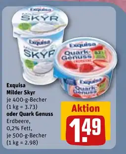 REWE DE Exquisa Milder Skyr oder Quark Genuss tilbud