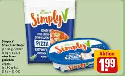 REWE DE Simply V Streichzart Natur oder Pizza gerieben tilbud