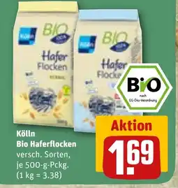 REWE DE Kölln Bio Haferflocken tilbud