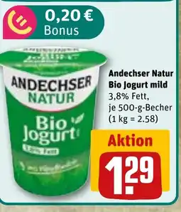 REWE DE Andechser Natur Bio Jogurt mild tilbud