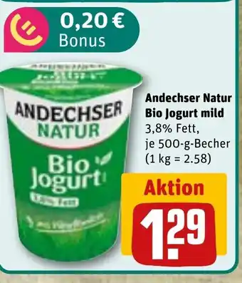 REWE DE Andechser Natur Bio Jogurt mild tilbud
