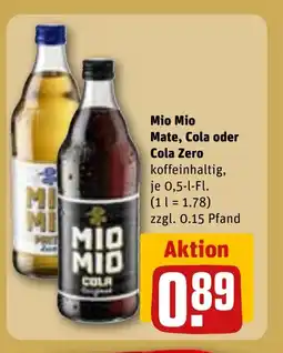 REWE DE Mio Mio Mate, Cola oder Cola Zero tilbud