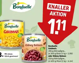 REWE DE Bonduelle Goldmais oder Kidney Bohnen tilbud