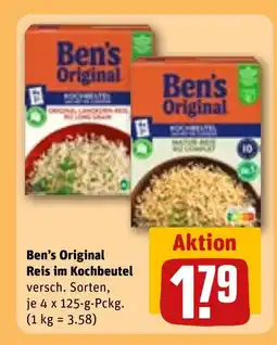 REWE DE Ben's Original Reis im Kochbeutel tilbud