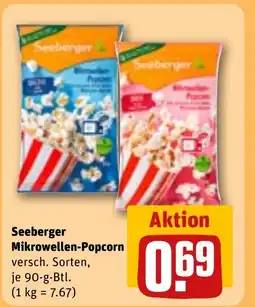 REWE DE Seeberger Mikrowellen-Popcorn tilbud