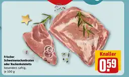 REWE DE Frischer Schweinenackenbraten oder Nackenkoteletts tilbud