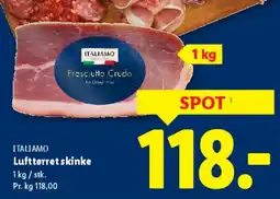 Lidl Lufttørret skinke (Prosciutto Crudo) 1 kg tilbud