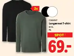Lidl Langarmet T-shirt (2-pack) tilbud