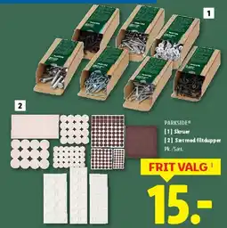 Lidl Skruer / filtdupper tilbud