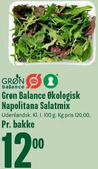Min Købmand Grøn Balance Økologisk Napolitana Salatmix tilbud