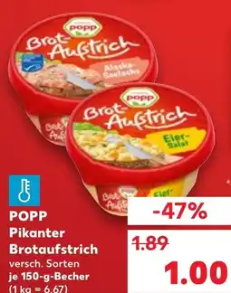 Kaufland DE POPP Pikanter Brotaufstrich tilbud