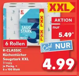 Kaufland DE K-CLASSIC Küchentücher Saugstark XXL tilbud