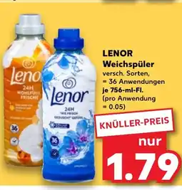 Kaufland DE LENOR Weichspüler tilbud
