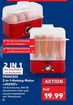 Kaufland DE PRINCESS 2-in-1-Hotdog-Maker tilbud