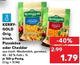 Kaufland DE Kerry- gold orig. irisch. pizzakäse oder cheddar tilbud