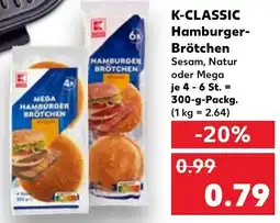 Kaufland DE K-CLASSIC Hamburger- Brötchen tilbud
