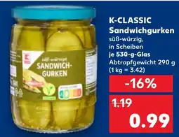 Kaufland DE K-CLASSIC Sandwichgurken tilbud