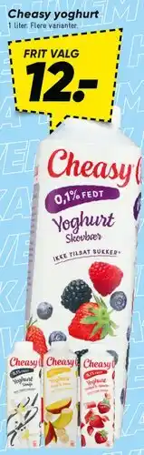Bilka Cheasy yoghurt, 1 liter tilbud
