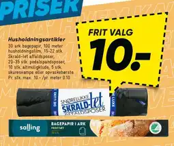 Bilka Household articles (trash bags & baking paper) tilbud