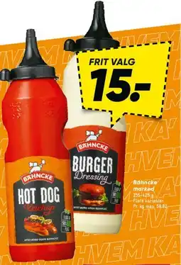 Bilka Bähncke Hot Dog Ketchup / Burger Dressing tilbud
