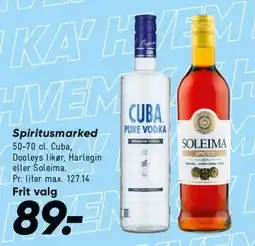 Bilka Spiritusmærker (Cuba, Soleima m.fl.) tilbud