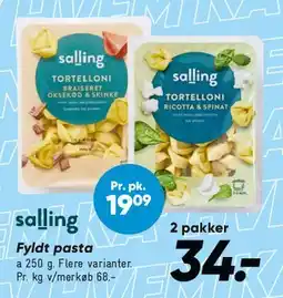 Bilka Salling fyldt pasta (2 pk.) tilbud