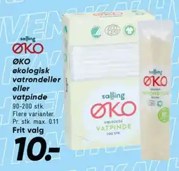 Bilka Salling ØKO vatpinde / vatrondeller tilbud