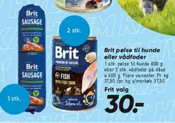 Bilka Brit vådfoder / pølse til hunde tilbud