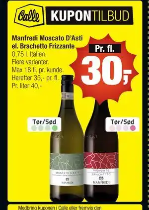 Manfredi Moscato D’Asti el. Brachetto Frizzante