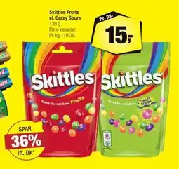 Calle Skittles Fruits el. Crazy Sours tilbud