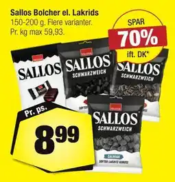 Calle Sallos Bolcher el. Lakrids tilbud