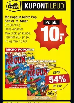 Calle Mr. Popgun Micro Pop Salt el. m. Smør tilbud