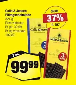 Calle Galle & Jessen Pålægschokolade tilbud